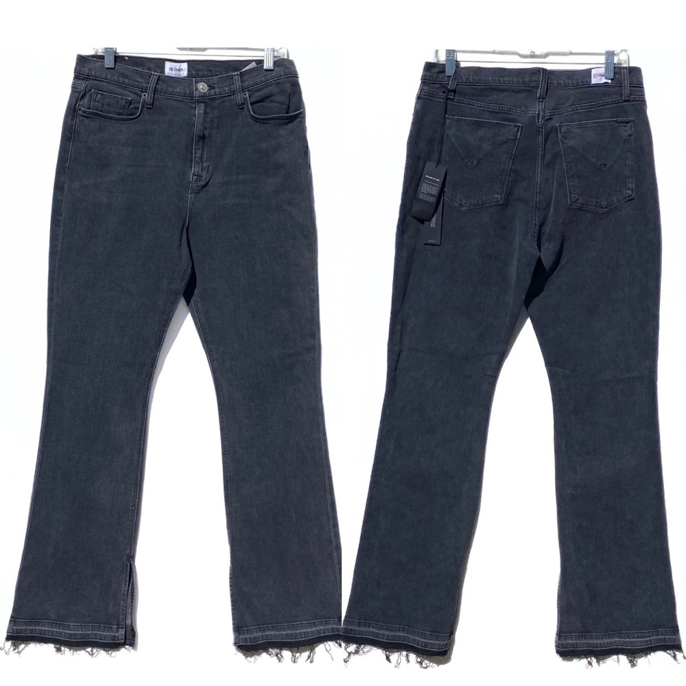 NWT HUDSON Women’s Highrise Heartbreaker Flared Jeans Black Wash Size 32 - Picture 5 of 5